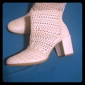 Pastel Pink Ankle Boots Size 10